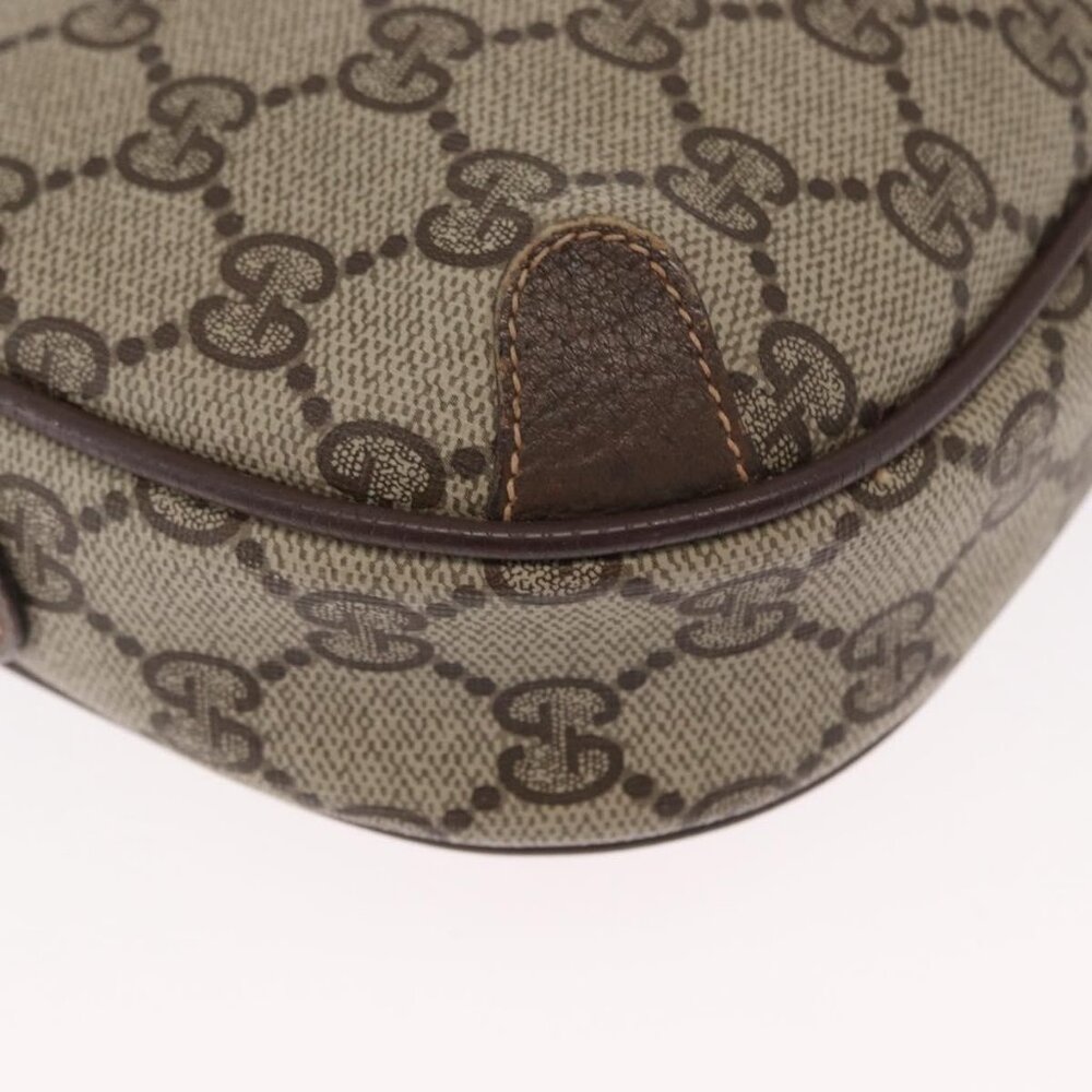 Authentic GUCCI GG Supreme Web Sherry Line Bag PVC Beige Gold 156 02 066 - Picture 4 of 16